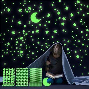 Glow in The Dark Stars Decals Decor for Ceiling, Starry Sky Shining Decoration